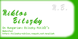 miklos bilszky business card